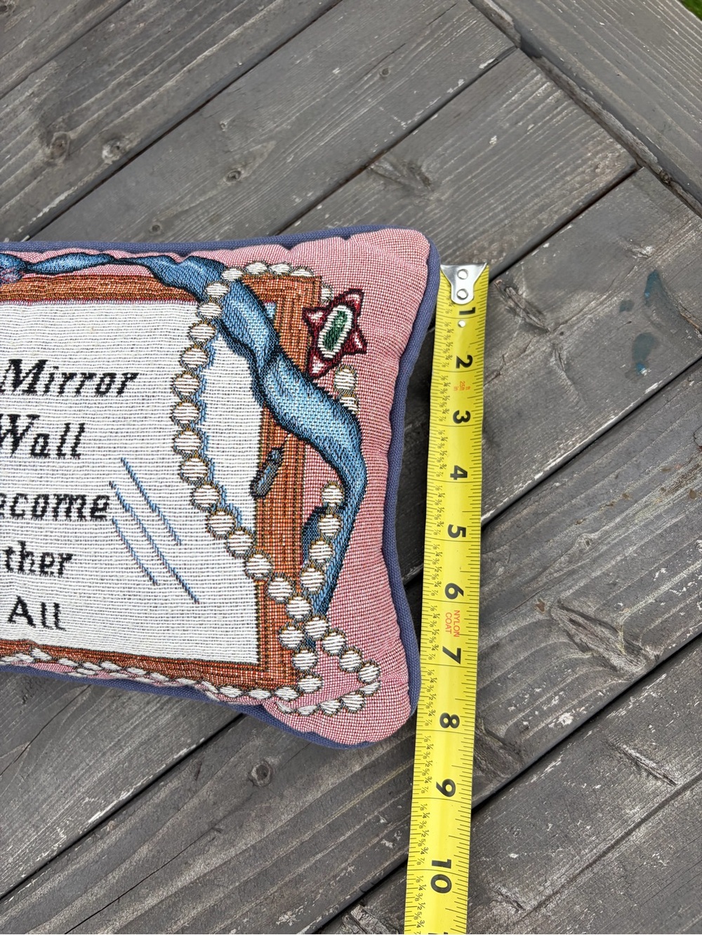 Mirror, Mirror On the Wall, I Am My Mother After All Funny Needlepoint Pillow - Picture 7 of 7